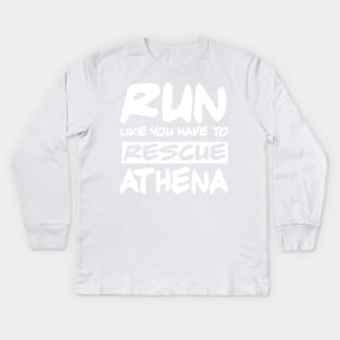 Saint Seiya - Run like you have to rescue Athena (Pegasus no Seiya) Kids Long Sleeve T-Shirt